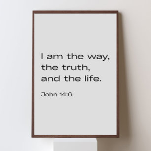 Poster Jean 14:6 – Verset biblique minimaliste