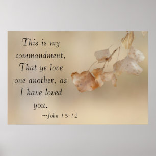 Poster Jean 15:12 Aimez-vous les uns les autres