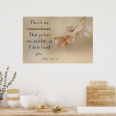 Poster Jean 15:12 Aimez-vous les uns les autres (Cuisine)