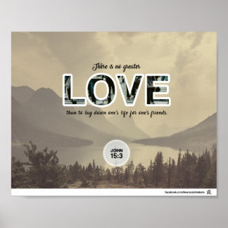 Poster Jean 15:13 - Il n'y a pas plus grand amour