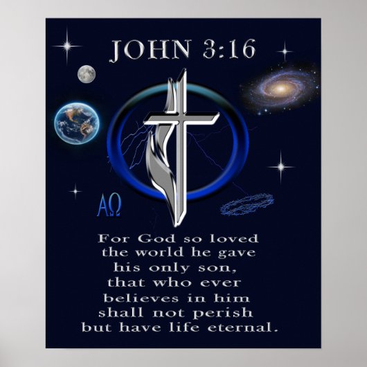 Poster Jean 3:16 chrétien  (Devant)
