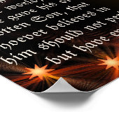 Poster Jean 3:16 Dieu a tant aimé le monde, Écriture Boug (Coin)