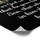 Poster Jean 3:16 Jésus Sainte Bible Apocalypse Éclair (Coin)