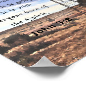 Poster Jean 3:8, verset de la Bible (Coin)