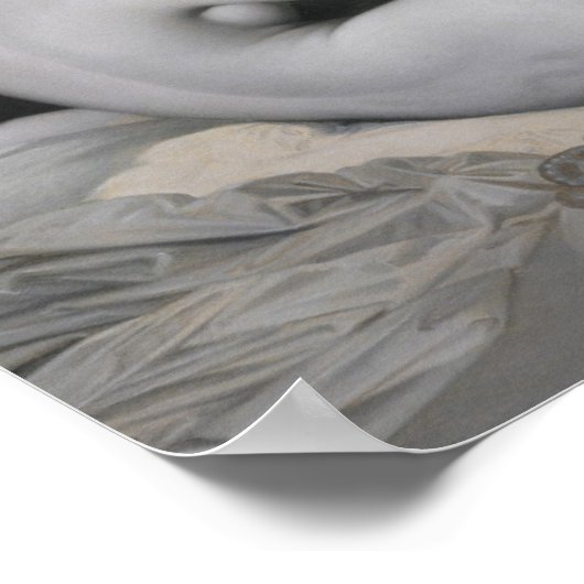 Poster Jean Auguste Dominique Ingres | Odalisque en Grisa (Coin)