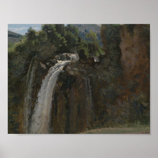 Poster Jean-Baptiste-Camille Corot - Cascade à Terni (Devant)