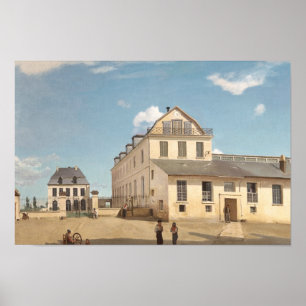Poster Jean-Baptiste-Camille Corot - House and Factory