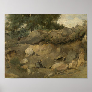 Poster Jean-Baptiste-Camille Corot - Mine de pierre