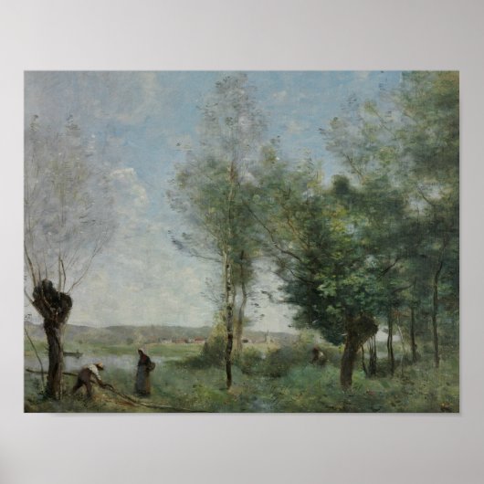 Poster Jean-Baptiste-Camille Corot - Souvenir de Coubron (Devant)