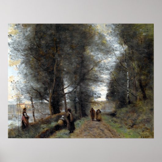 Poster Jean-Baptiste-Camille Corot Ville d'Avray (Devant)