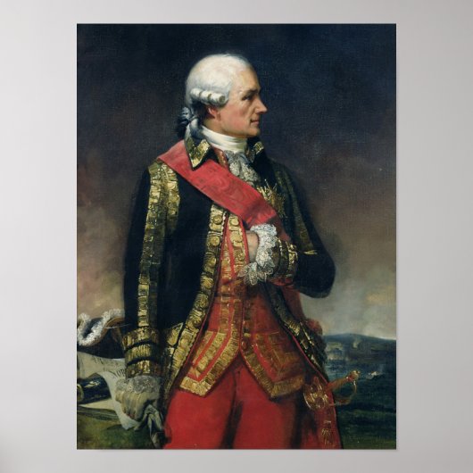 Poster Jean-Baptiste de Vimeur Comte de Rochambeau (Devant)