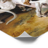 Poster Jean-Baptiste Oudry Le Hallali du loup (Coin)