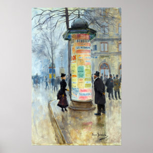 Poster Jean Béraud Scène de rue parisienne