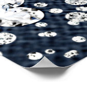 Poster Jean Bleu Denim & Diamants Bling Soirée Diamant (Coin)