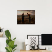 Poster Jean-Francois Millet - L'Angélus (Bureau à domicile)