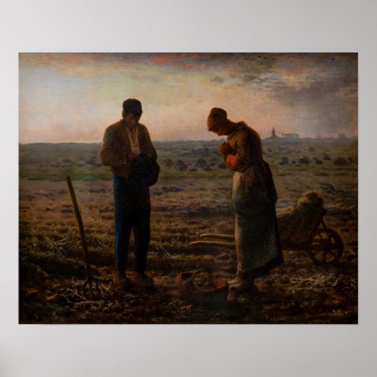 Poster Jean-Francois Millet - L'Angélus (Devant)