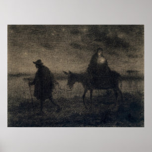 Poster Jean-François Millet - Le Vol En Egypte