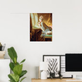 Poster Jean Honoré Fragonard Lettre d'amour (Bureau à domicile)