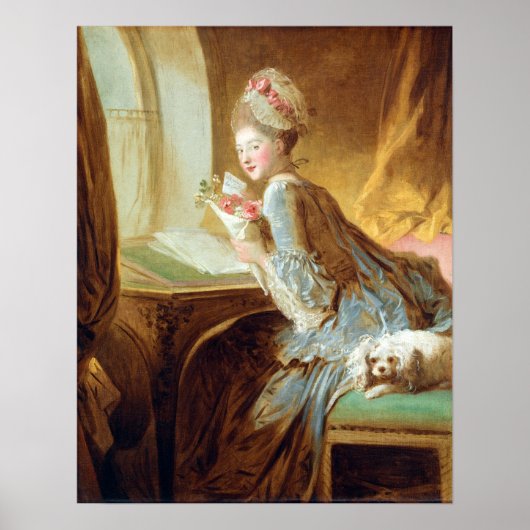 Poster Jean Honoré Fragonard Lettre d'amour (Devant)