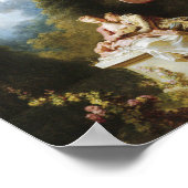 Poster Jean-Honoré Fragonard - Lettres d'amour (Coin)