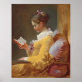 Poster Jean-Honoré Fragonard - Une Jeune Lecture (Devant)