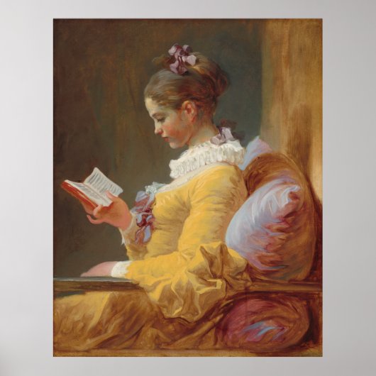 Poster Jean-Honoré Fragonard - Une Jeune Lecture (Devant)