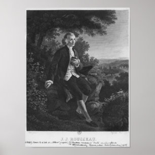 Poster Jean-Jacques Rousseau compositeur "Emile"