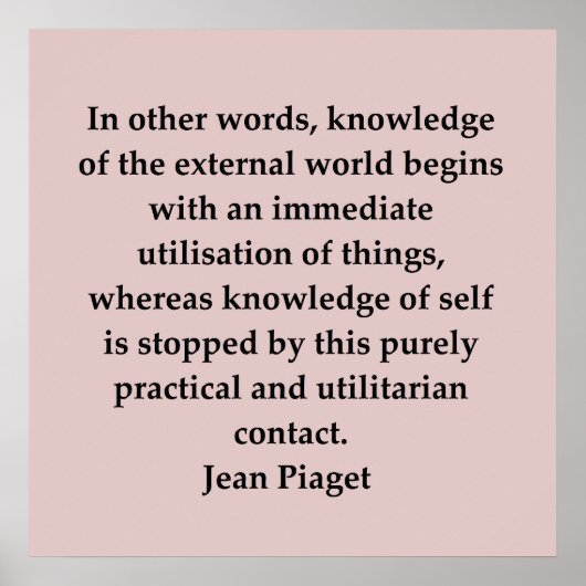Poster jean piaget (Devant)
