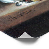 Poster Jean-Siméon Chardin La vie morte avec les pêches (Coin)