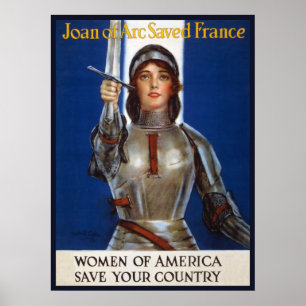 Poster Jeanne d'Arc Héroïne française Héroïne nationale C