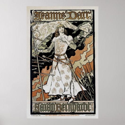Poster Jeanne d'Arc ~ Sarah Bernhardt (Devant)