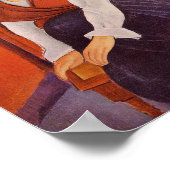 Poster Jeanne Hebuterne Dans Un Châle Rouge Par Modiglian (Coin)