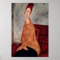 Jeanne Hebuterne dans un Jumper jaune, 1918-19