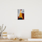 Poster Jeanne Hebuterne en Sweat Jaune, Modigliani (Cuisine)