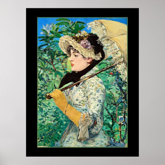 Poster Jeanne Spring, célèbre peinture Edouard Manet (Devant)