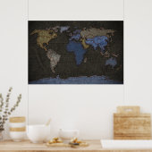 Poster Jeans World Map (Pas de étiquettes) (Cuisine)