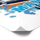 Poster Jeepney Manille Vibes Bleu Orange (Coin)