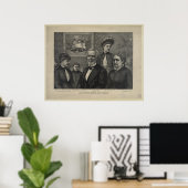 Poster Jefferson Davis et Lithographie familiale Imprimer (Bureau à domicile)