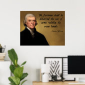 Poster Jefferson Deuxième amendement (Bureau à domicile)