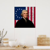Poster Jefferson et le drapeau américain — Frontière (Cuisine)