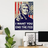 Poster Jefferson Finit L'Affiche De La Fed (Bureau à domicile)