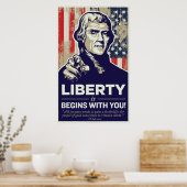 Poster Jefferson Liberty commence avec vous imprimer (Cuisine)