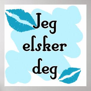Poster Jeg elsker deg - Norvégien - J'aime