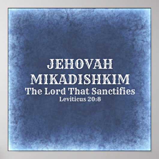 Poster Jehovah Mikadishkim (Devant)