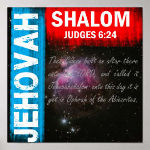 Poster Jéhovah Shalom - Dieu ma paix