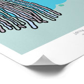 Poster Jellyfish and ice cream A4 print Sage arrière - pl (Coin)