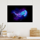 Poster Jellyfish éclatante couleur (Cuisine)