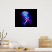 Poster Jellyfish éclatante couleur (Cuisine)