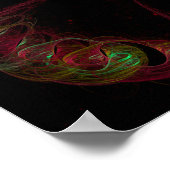 Poster Jellyfish jaune sur l'art fractal de la chasse (Coin)