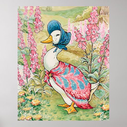 Poster Jemima Puddle Duck au bord du lac  (Devant)